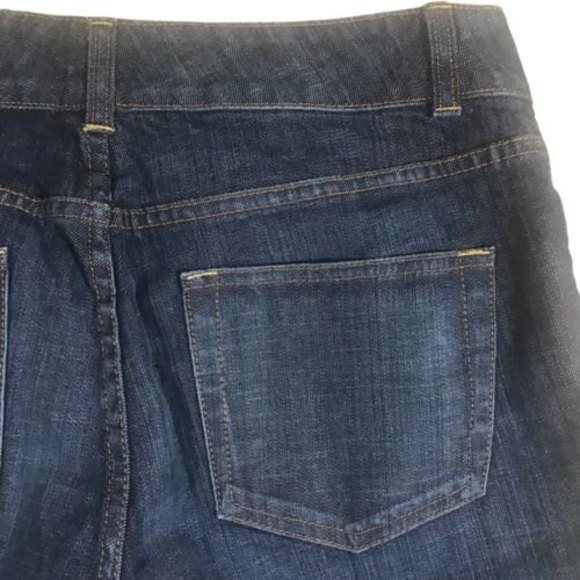 The Limited Womens Bootcut Dark Blue Jeans Mid Rise Dark Wash Slub Size 12L Y2K - Picture 5 of 8